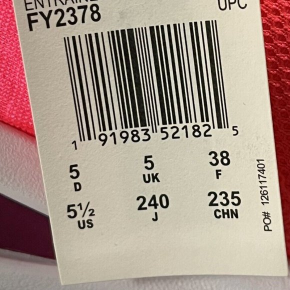 Adidas Fortarum Big Girls Sneaker Size 5.5 Bright Pink Lightweight & Comfortable - Picture 7 of 16